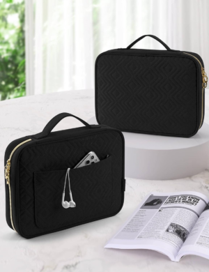 Bible Cover Case for Women, Bible Study Supplies, Bible Journaling Kit (Black)