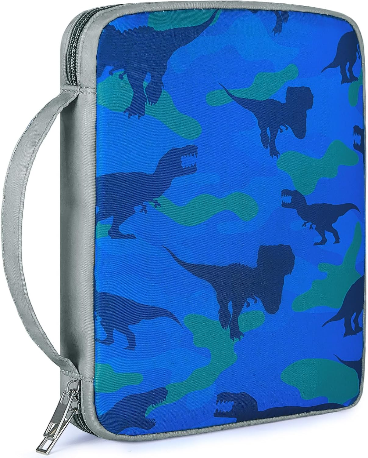 Dinosaur Bible Cover Case and Accessories Supplies for Kids (Blue)